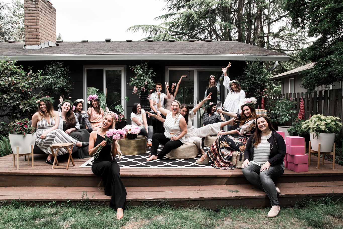 Group photo at Lena's Garden Party