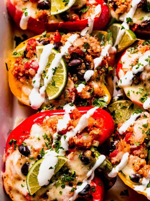Mexican Quinoa Stuffed Bell Peppers