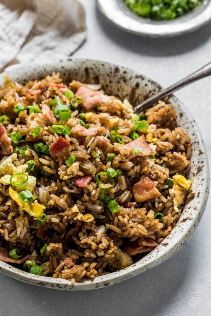Instant Pot Fried Rice + VIDEO with Bacon Platings + Pairings