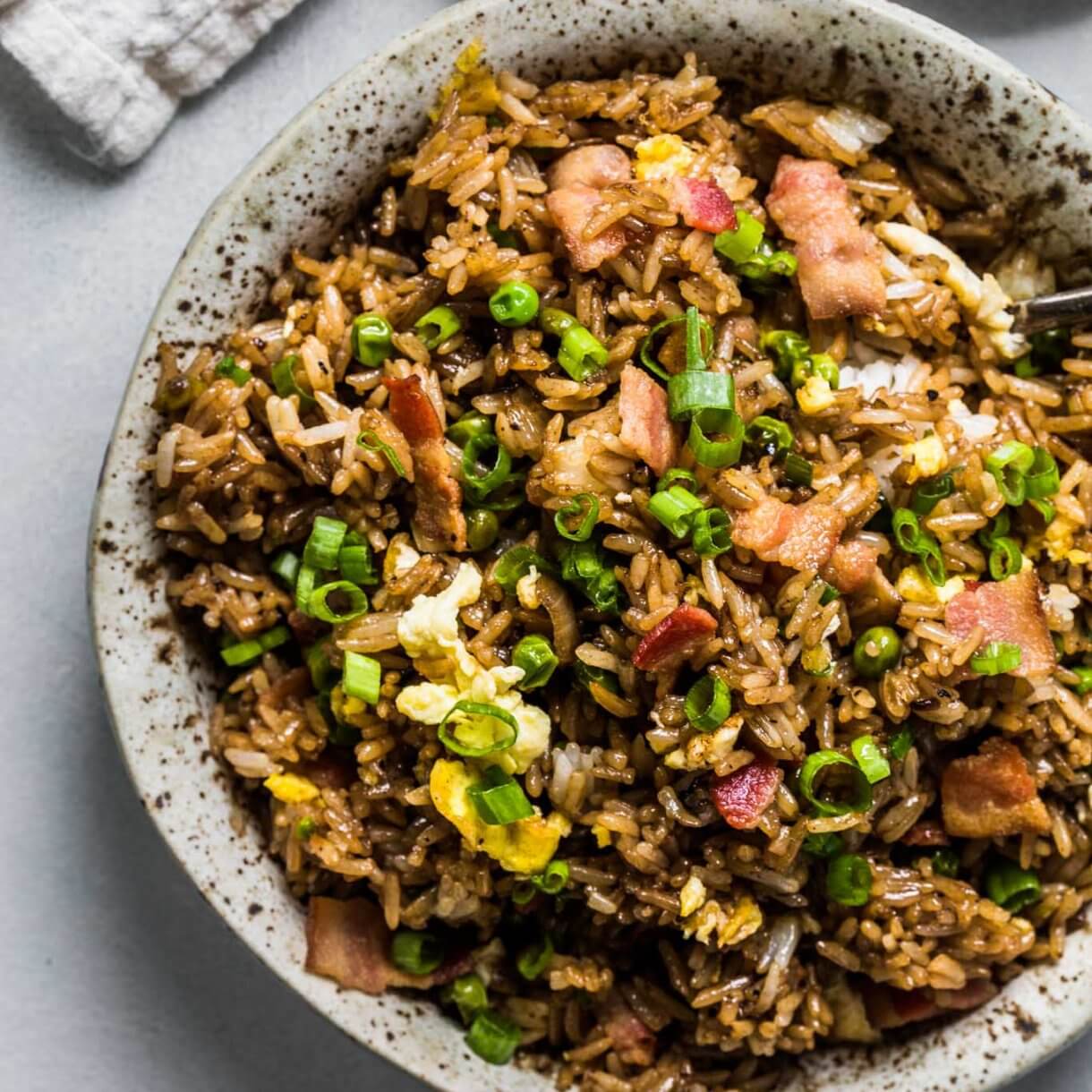 Instant Pot Fried Rice + VIDEO with Bacon Platings + Pairings
