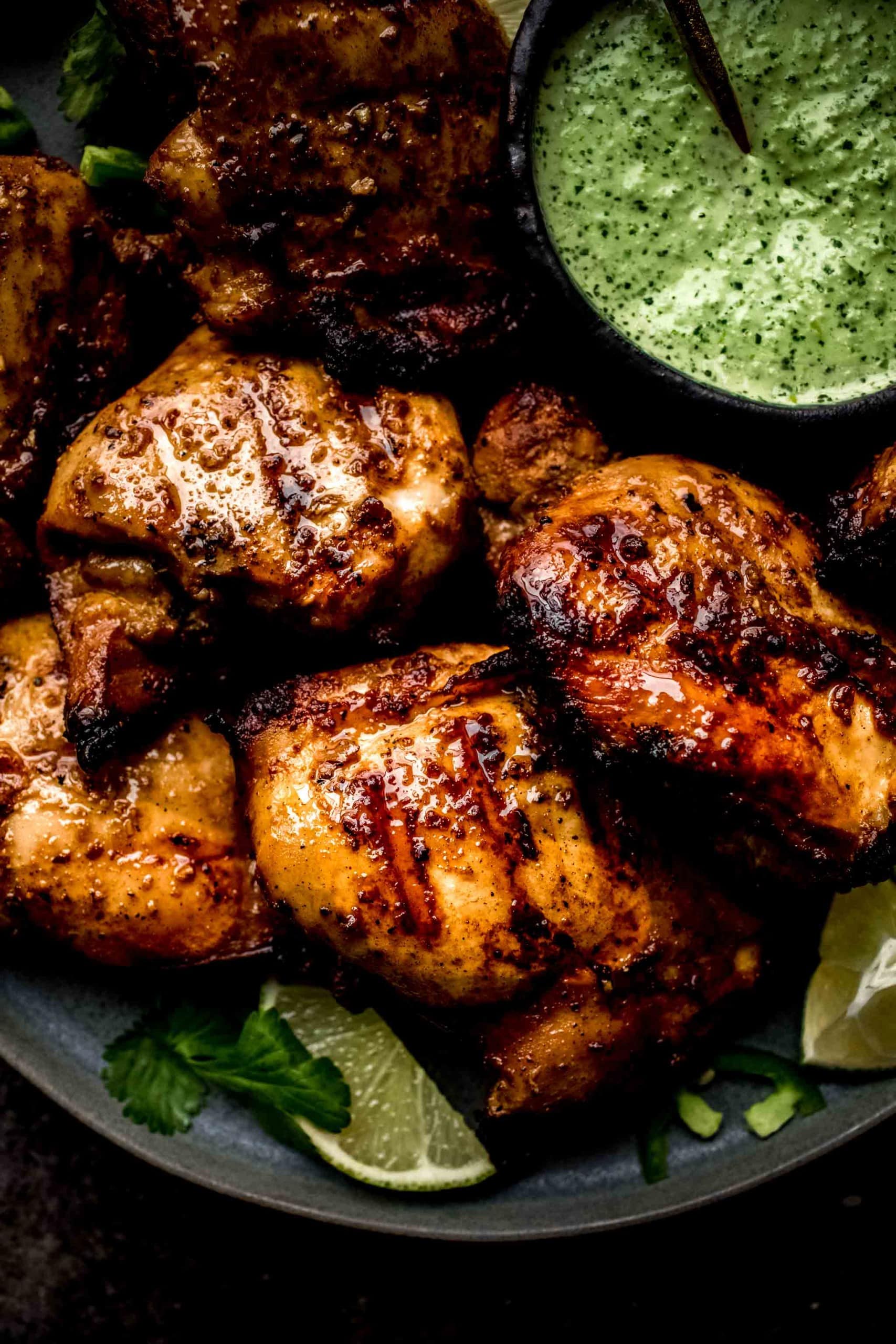 Peruvian Chicken with Green Sauce (Aji Verde)