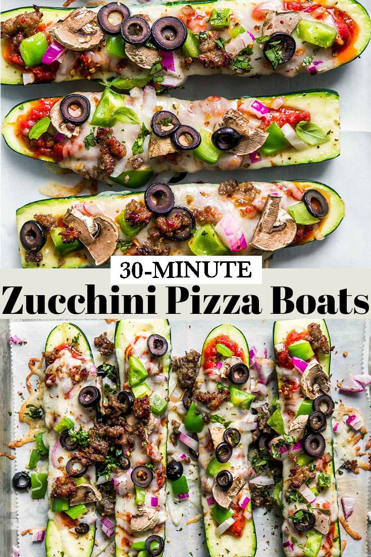 Zucchini Pizza Boats (Easy 30 Minute Recipe!!!)