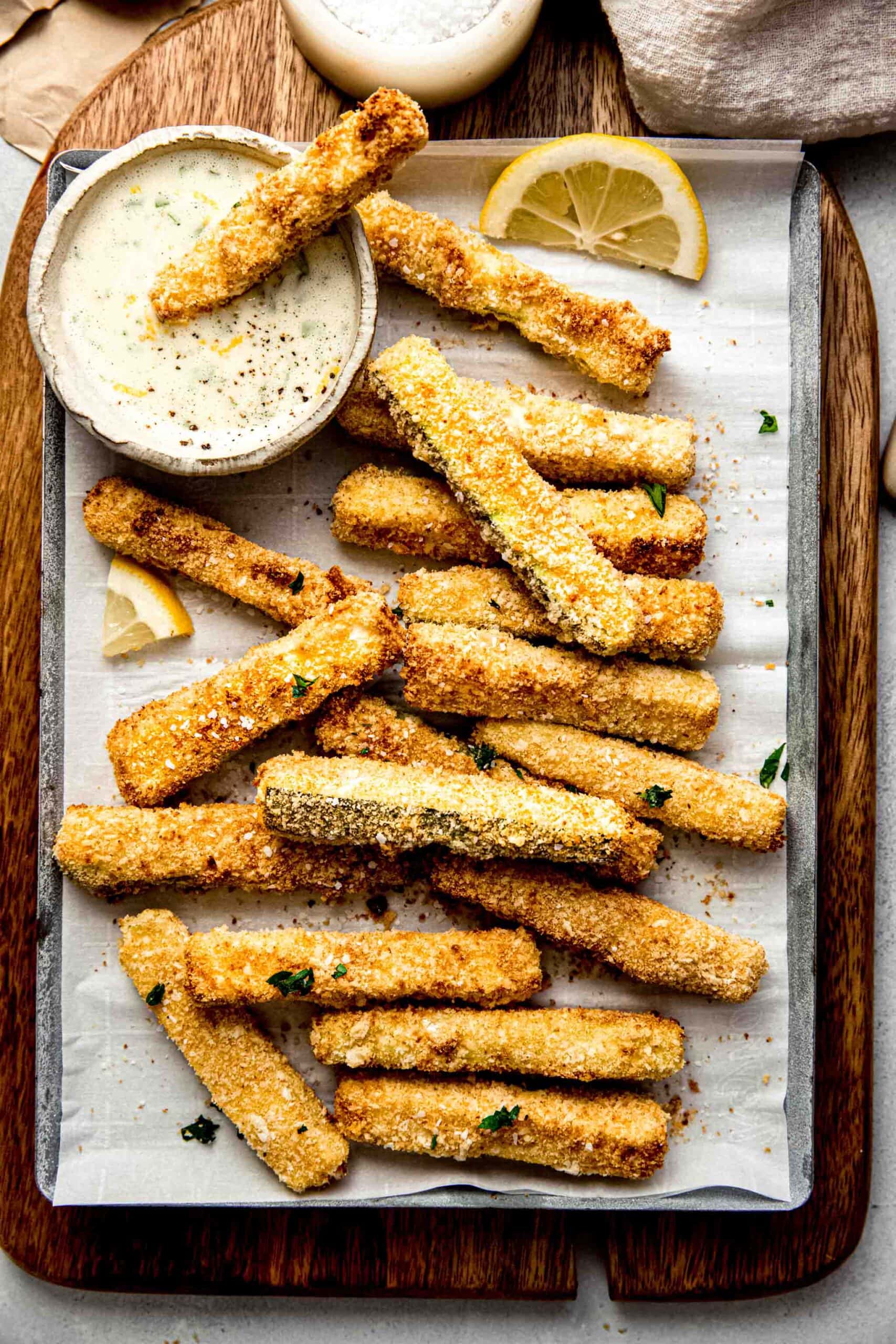 EASY Air Fryer Zucchini Fries (Extra Crispy!!!) Platings + Pairings