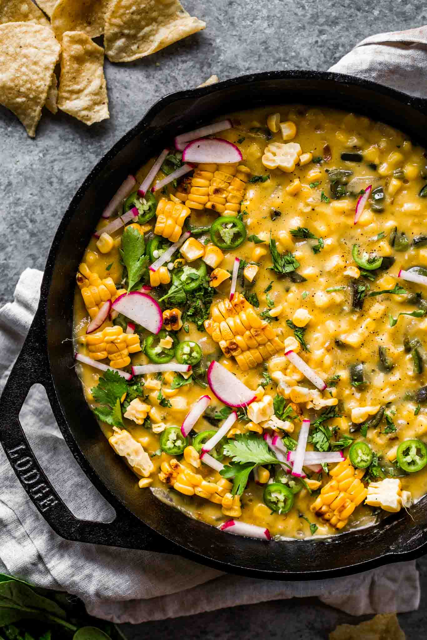 Mexican Corn Queso Dip Recipe Platings + Pairings