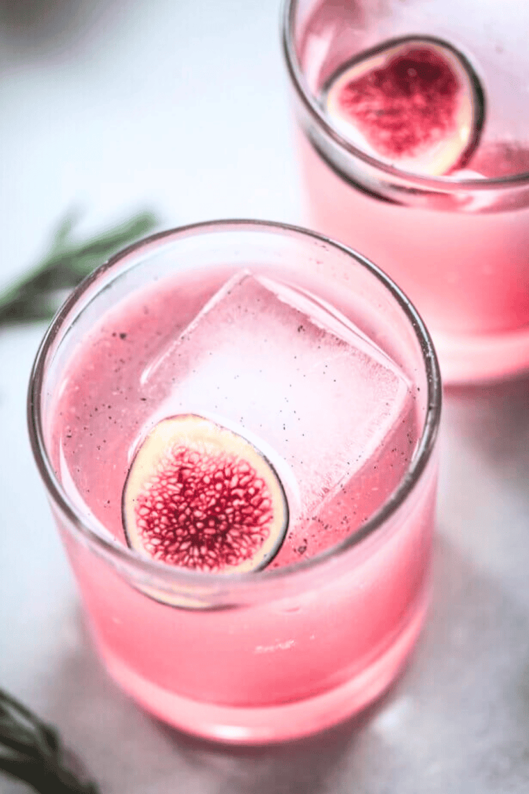 Fig Cocktail with Vanilla Bean & Fresh Fig Syrup Platings + Pairings