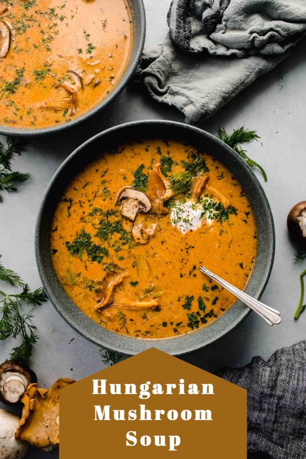 Hungarian Mushroom Soup with Fresh Dill | Platings + Pairings
