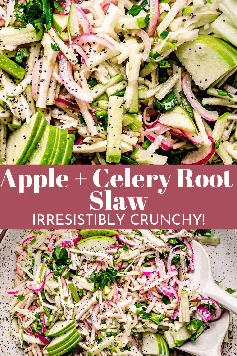 Apple Celery Root Slaw (Healthy Thanksgiving Salad) Platings + Pairings