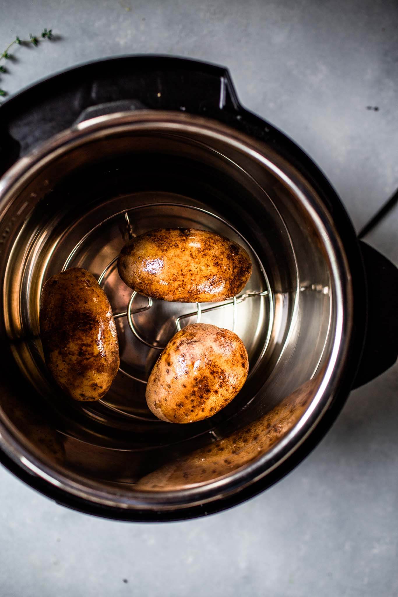 Potatoes in instant pot.