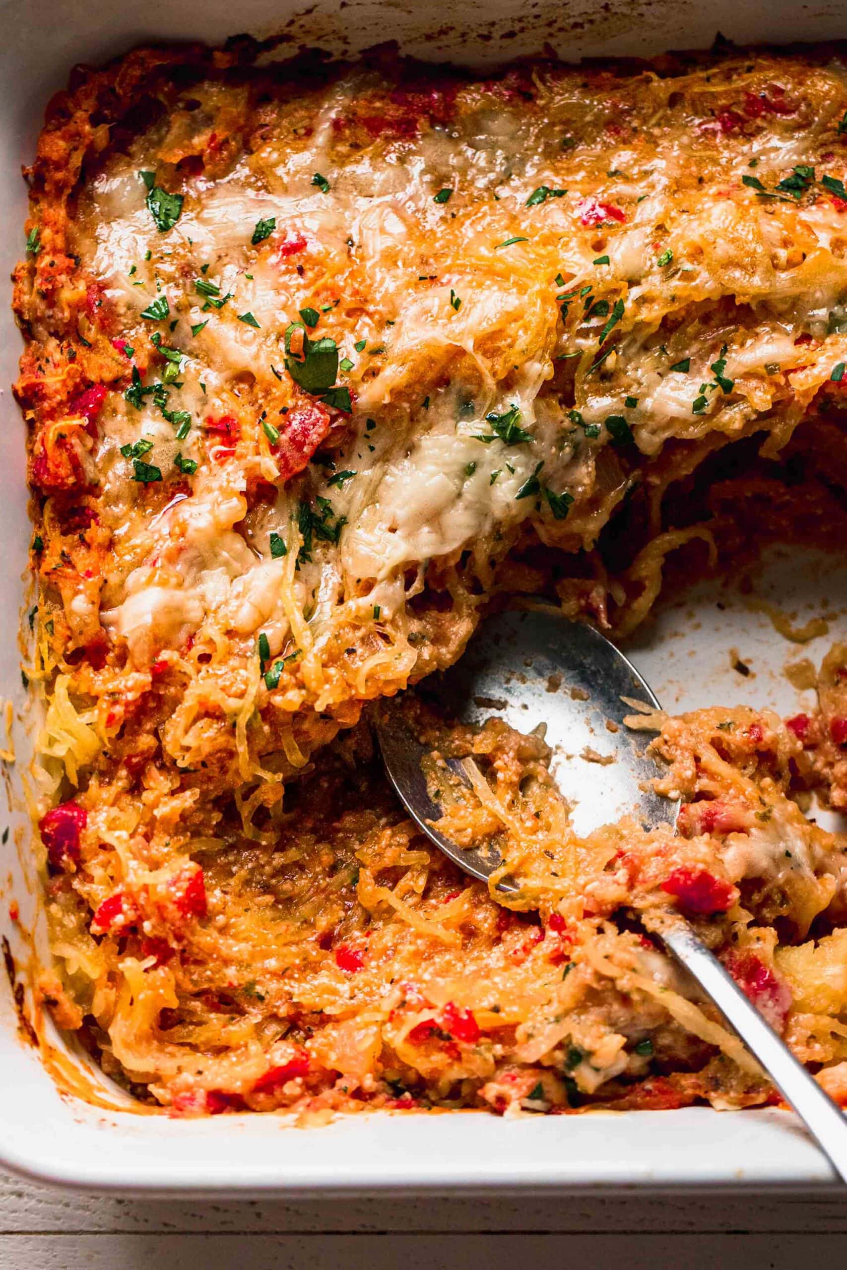 Vegetarian Spaghetti Squash Casserole (Cheesy & Comforting)