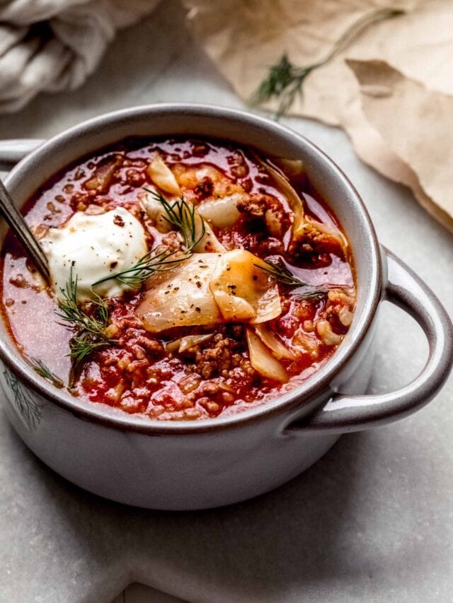 Unstuffed Cabbage Roll Soup Platings + Pairings