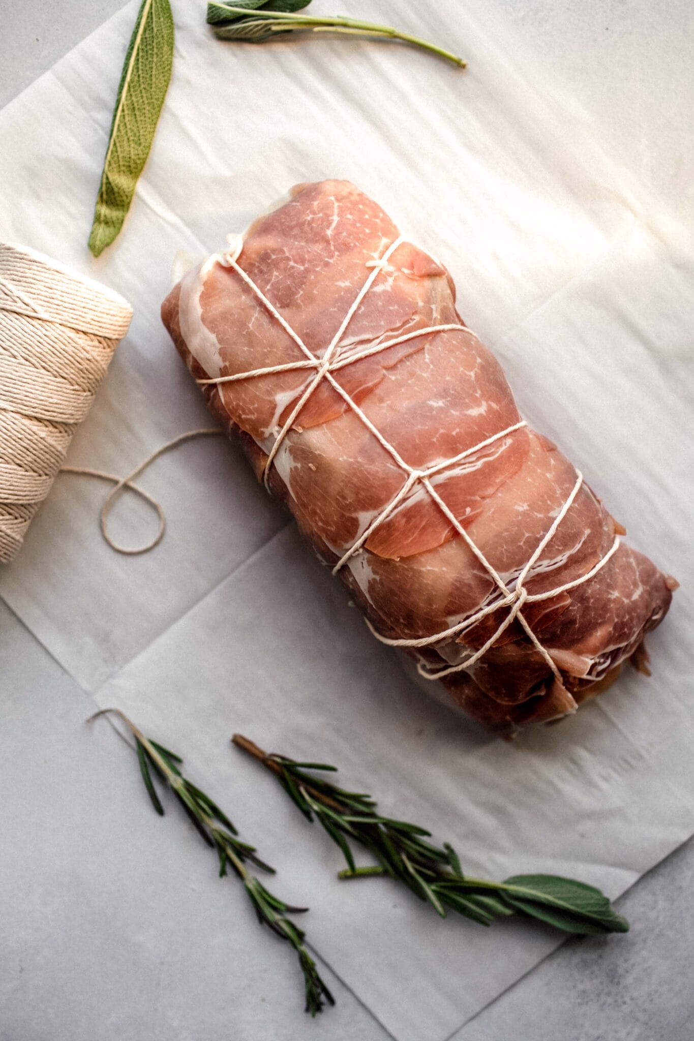 Prosciutto Wrapped Pork Tenderloin (With Fennel & Rice Stuffing)