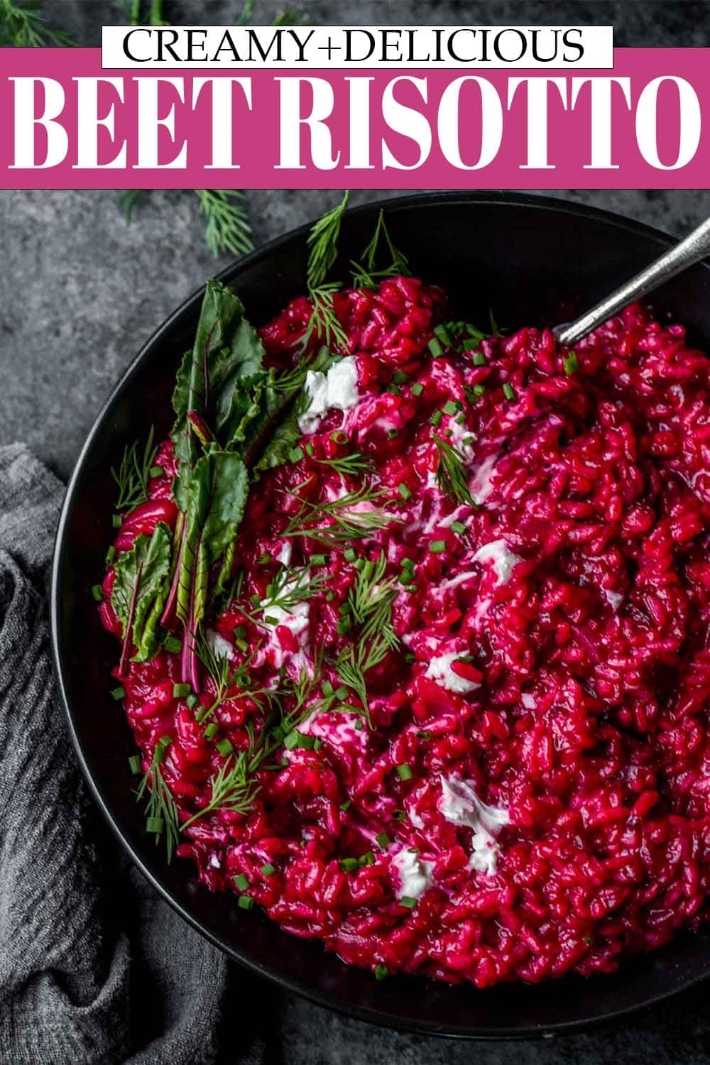 Beet Risotto with Goat Cheese (Creamy + Delicious!)