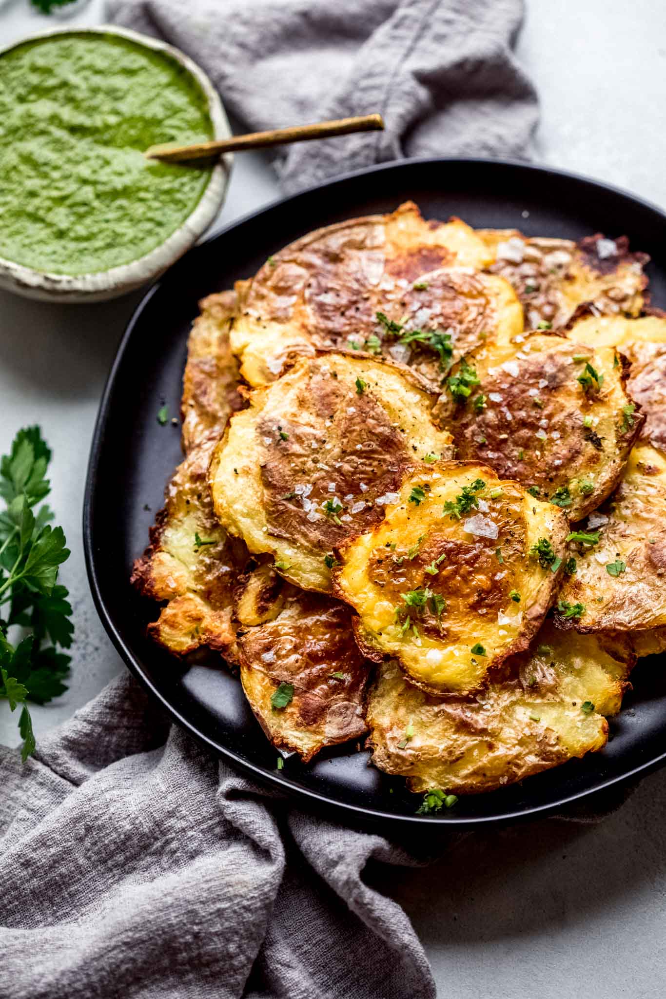 Panfried Smashed Potatoes Recipe