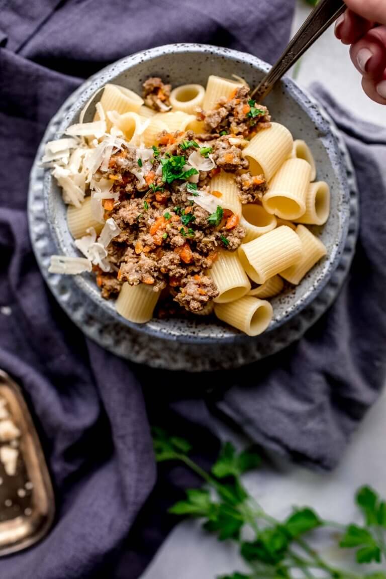 White Bolognese Meat Sauce Platings + Pairings
