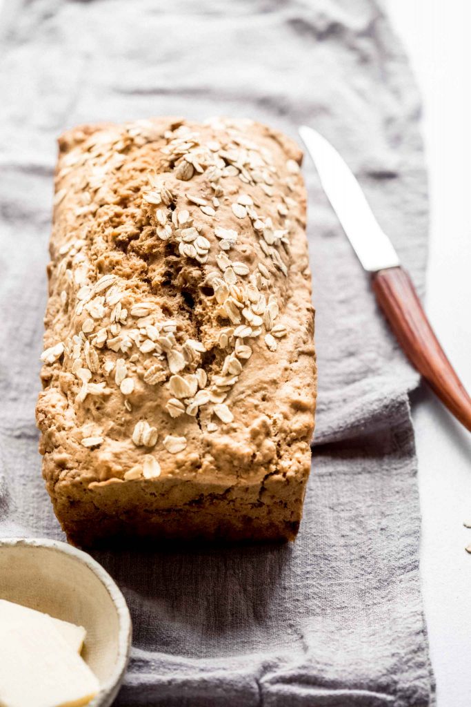 Guinness bread ready to be sliced. 