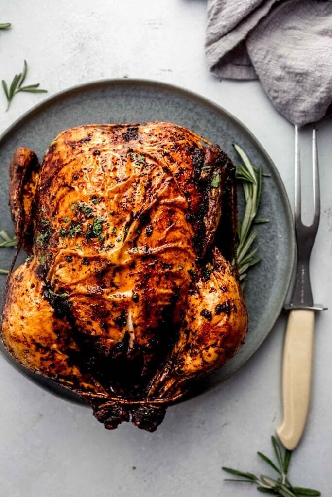 Easy Roasted Chicken (Juicy + Crispy Skin!)