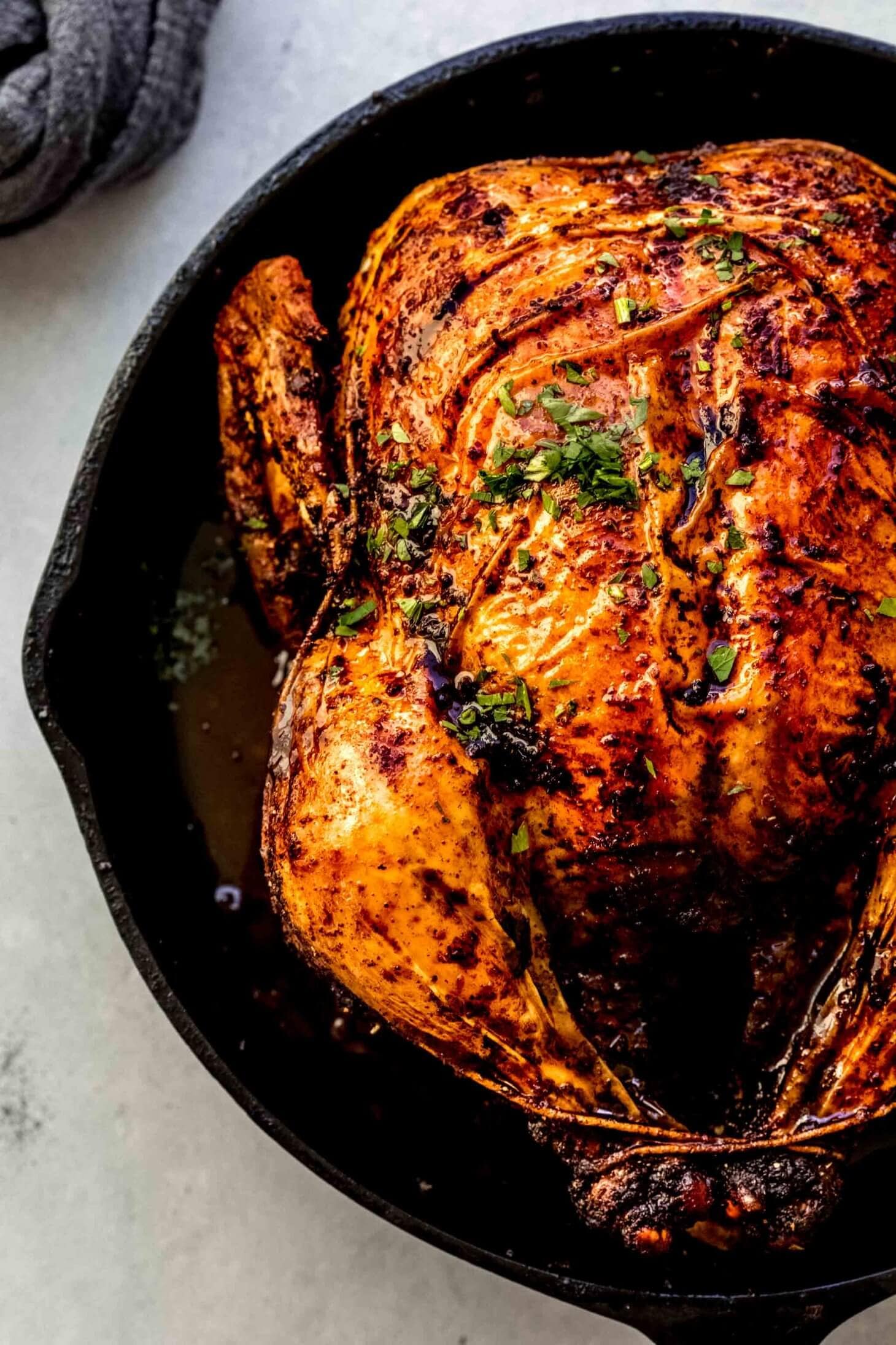 Easy Roasted Chicken (Juicy + Crispy Skin!)