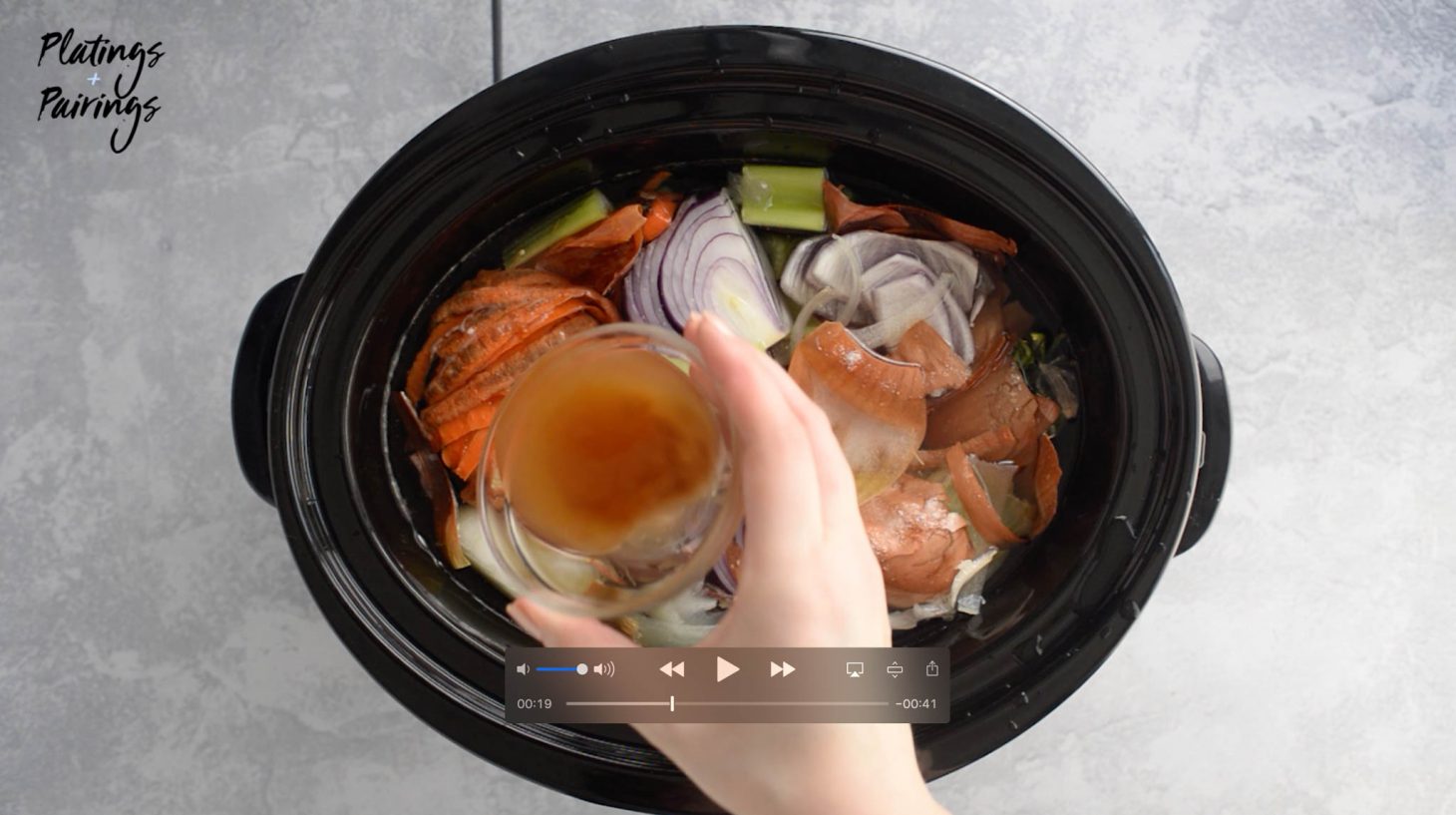 Slow Cooker "Better Than Botox" Bone Broth + VIDEO Platings + Pairings