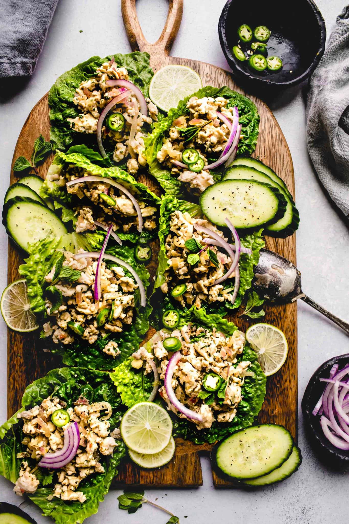 Larb Gai Recipe (Thai Chicken Larb Lettuce Wraps)