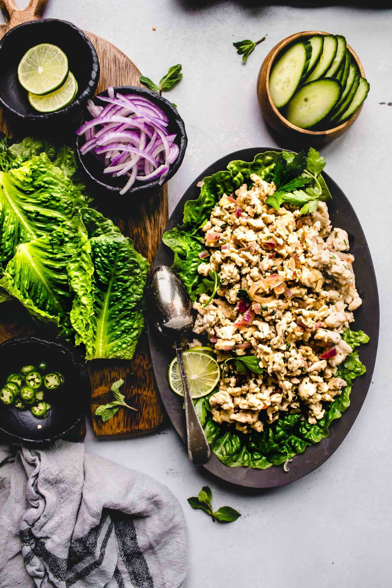 Larb Gai Recipe (Thai Chicken Larb Lettuce Wraps)