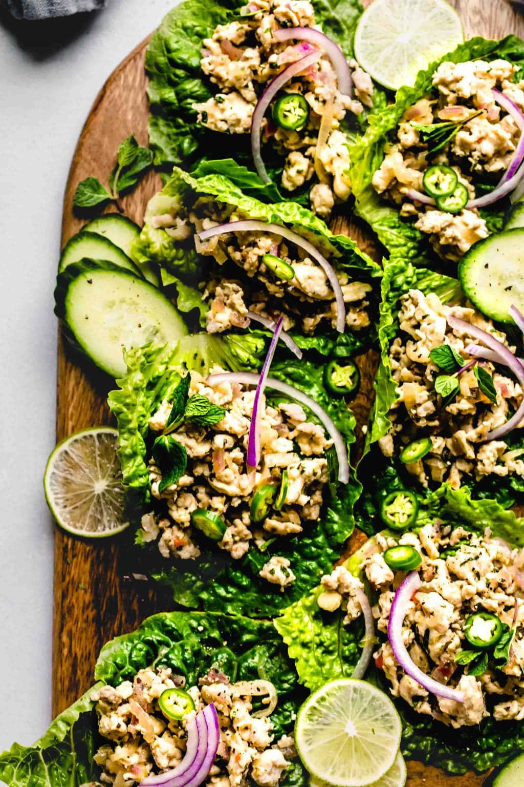 Larb Gai Recipe (Thai Chicken Larb Lettuce Wraps)