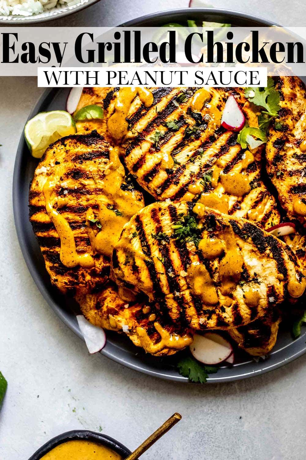 Grilled Chicken with Peanut Sauce (Satay with Less Work!)