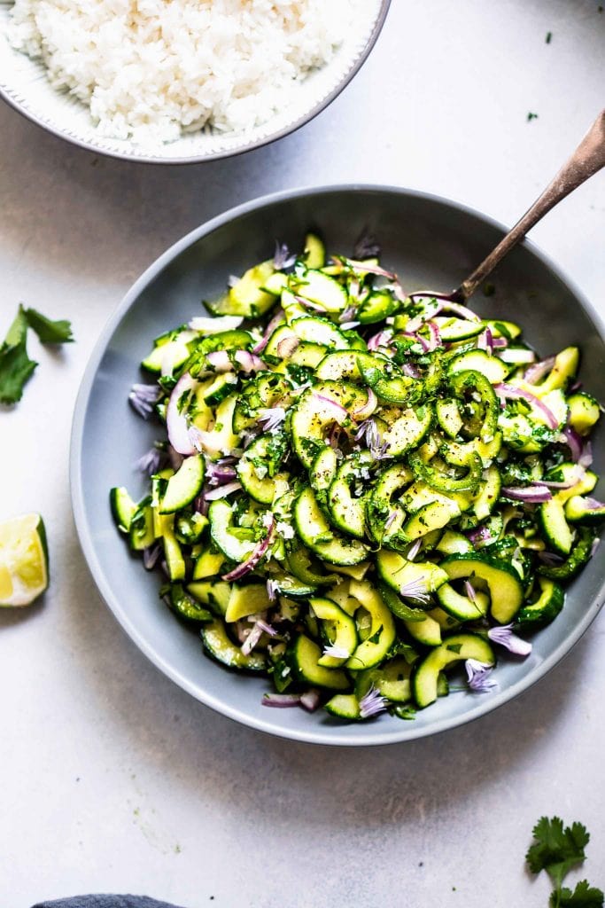 Thai Cucumber Salad {Quick + Easy} Platings + Pairings