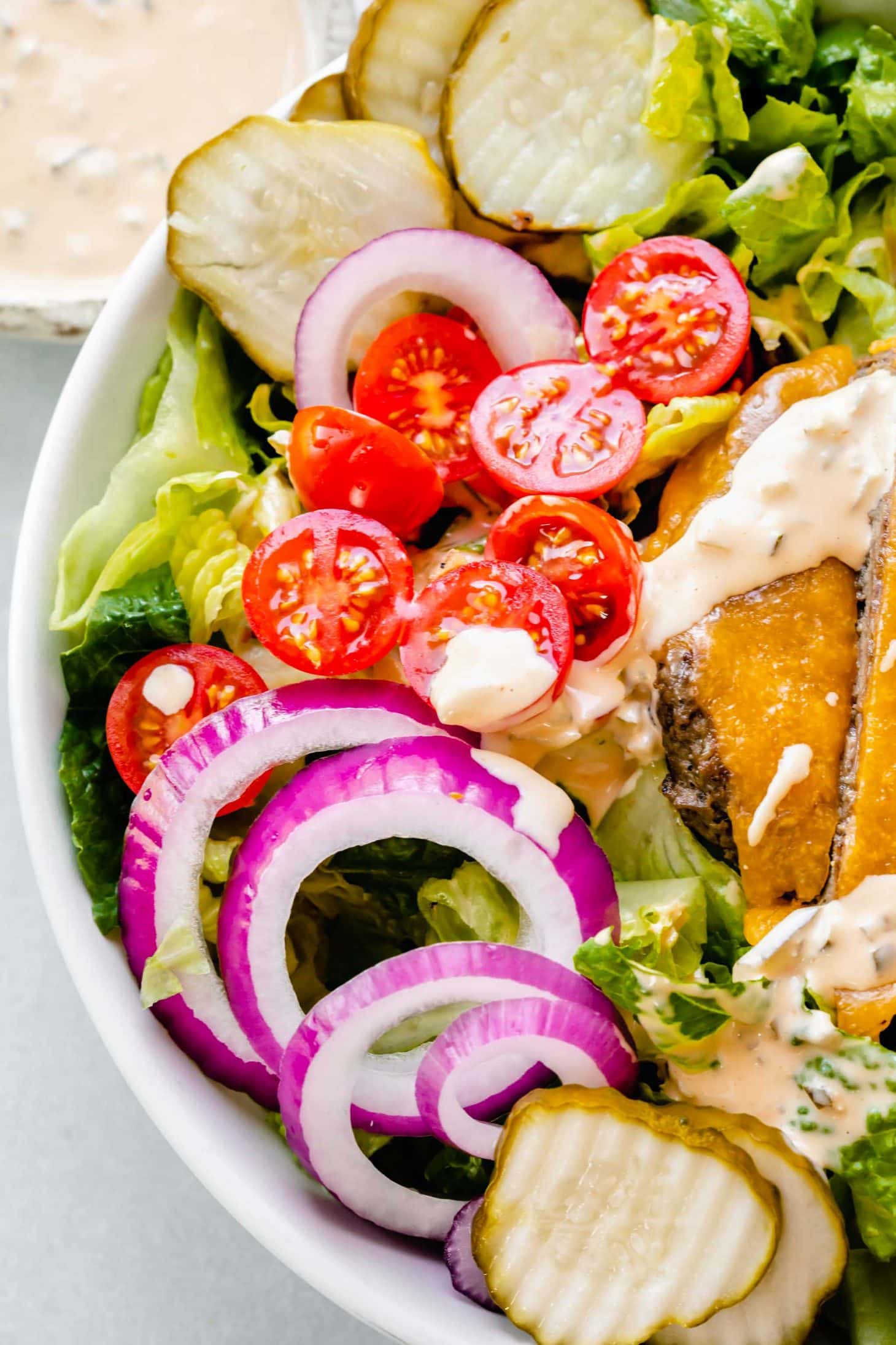 Cheeseburger Salad with Special Sauce Platings + Pairings