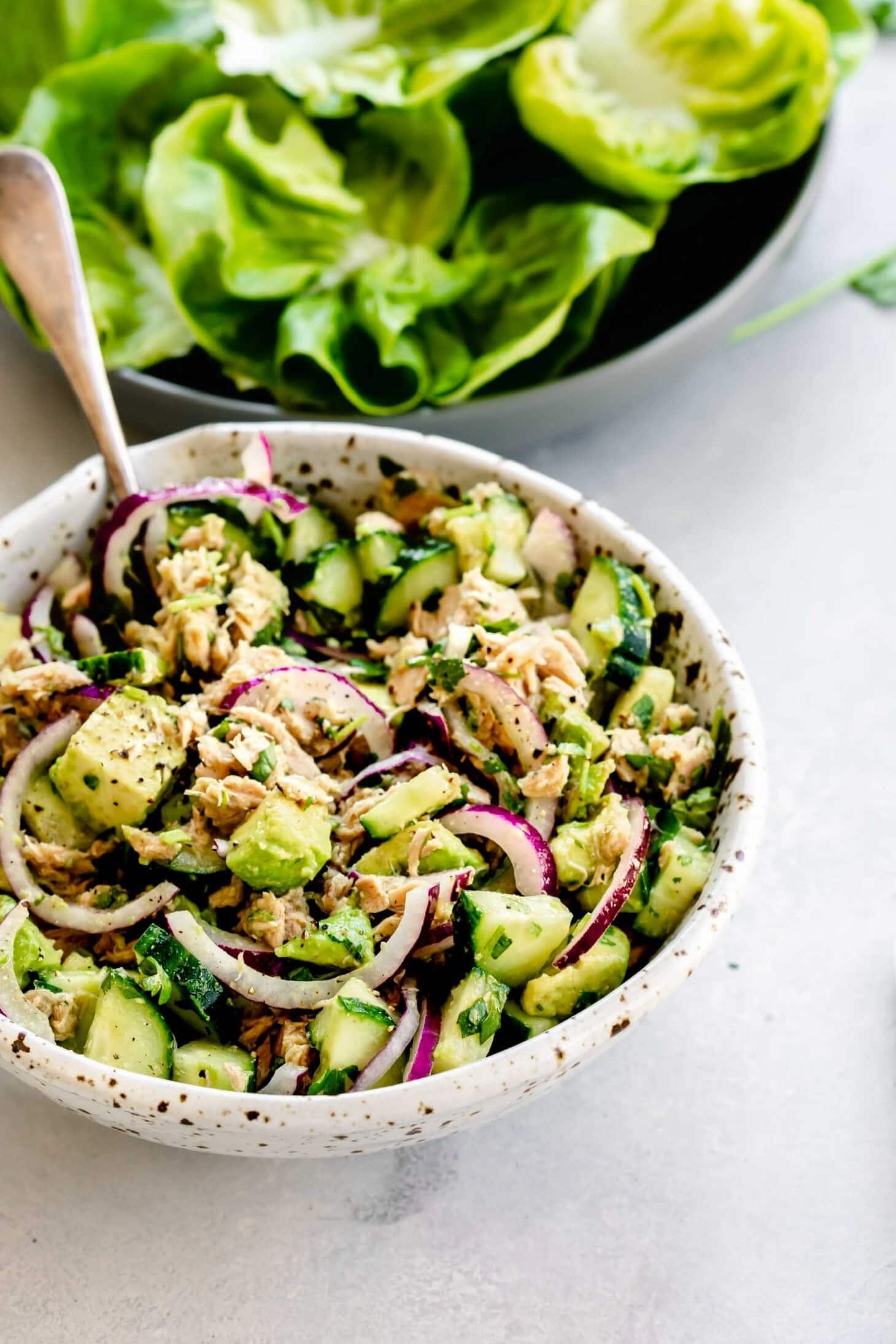 Avocado Tuna Salad {10-Minute Recipe} - Platings + Pairings