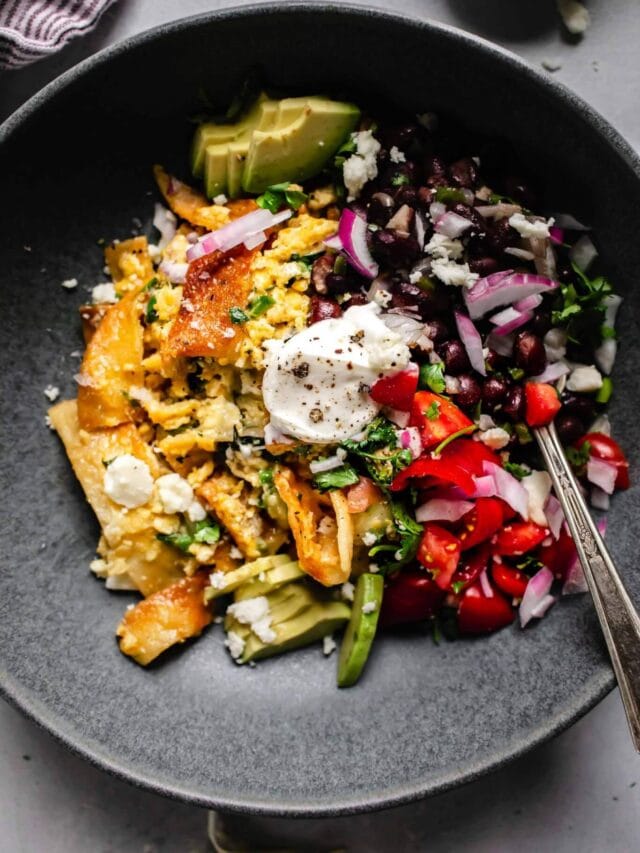 Protein-Packed Migas with Seasoned Black Beans