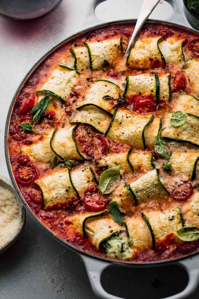 EASY Zucchini Lasagna Roll Ups Recipe