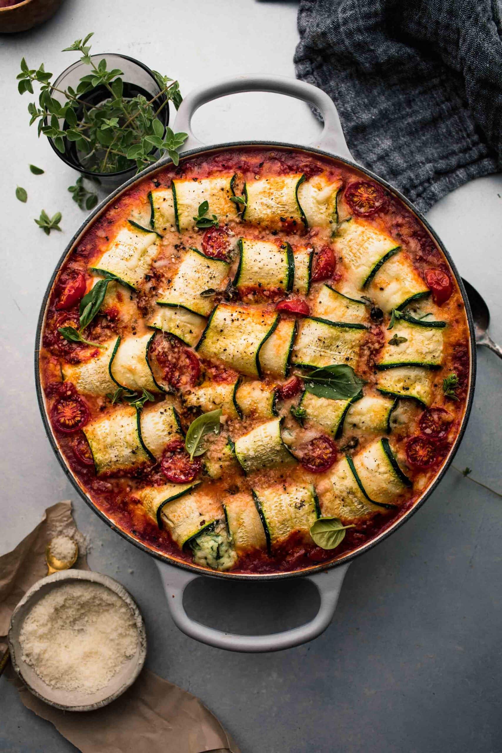 Zucchini Lasagna Rolls