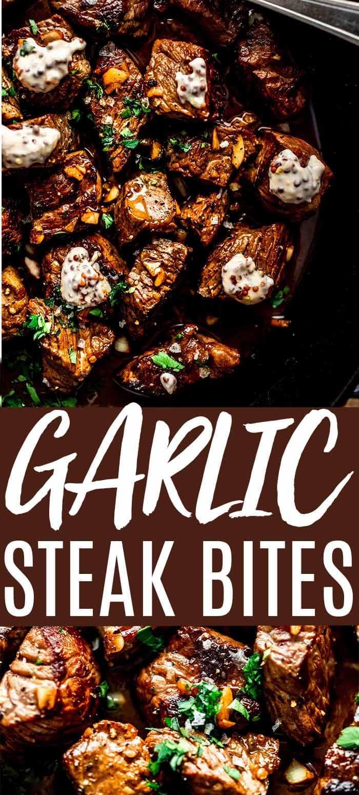 Garlic Butter Steak Bites Recipe Platings + Pairings