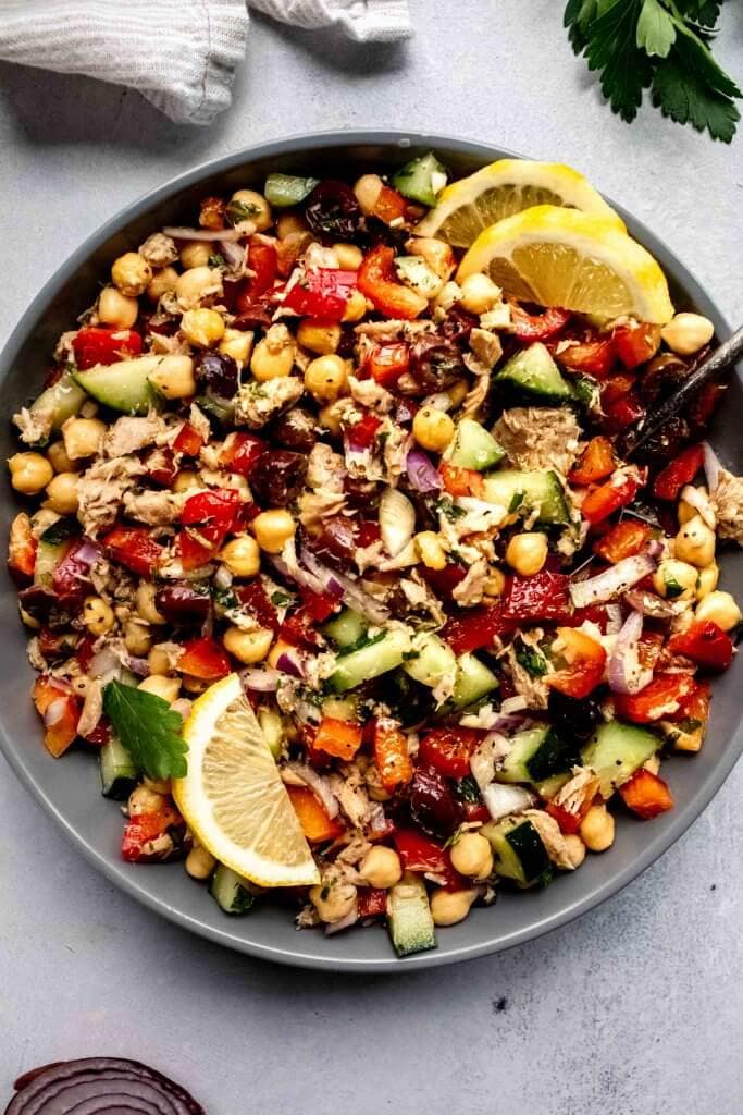 Chickpea Tuna Salad + VIDEO (Mediterranean Style) Platings + Pairings