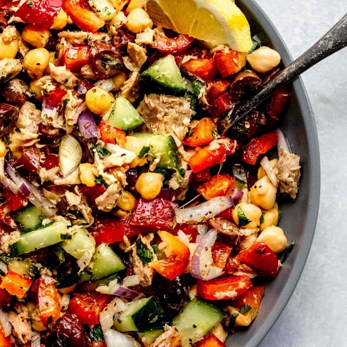 Chickpea Tuna Salad + VIDEO (Mediterranean Style) Platings + Pairings