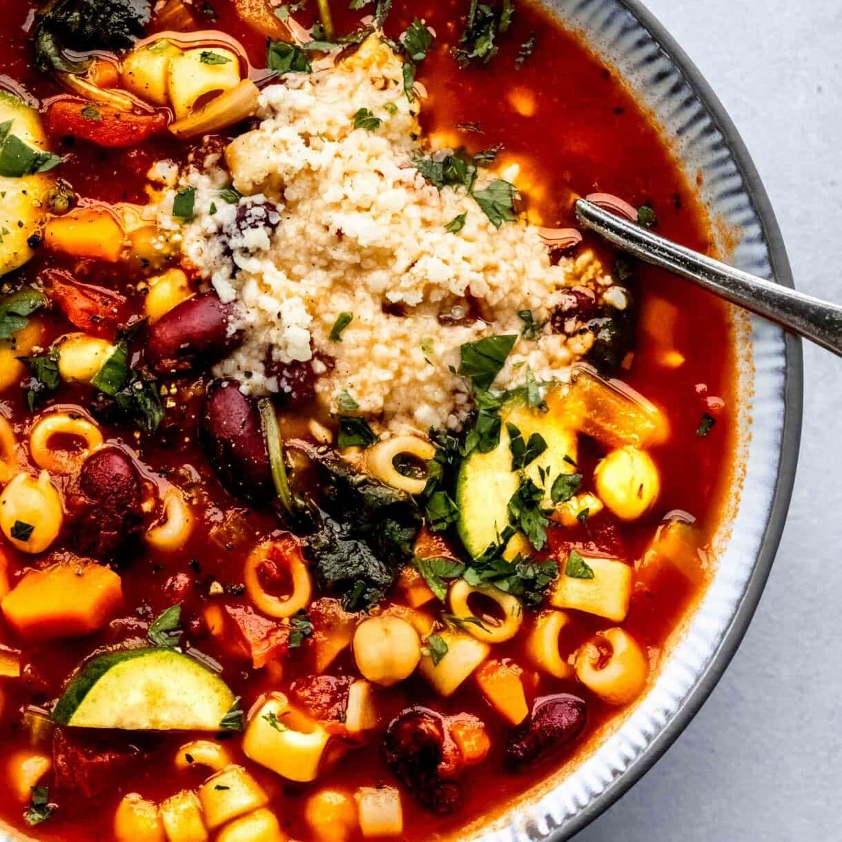 The BEST Instant Pot Minestrone Soup + VIDEO Platings + Pairings