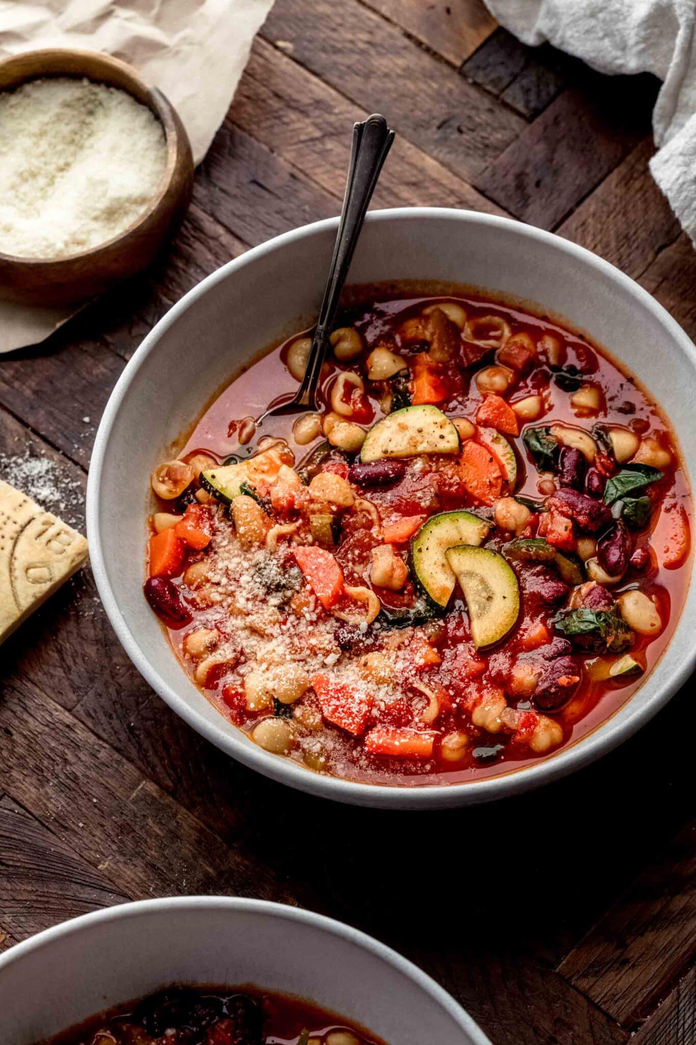 The BEST Instant Pot Minestrone Soup Platings + Pairings