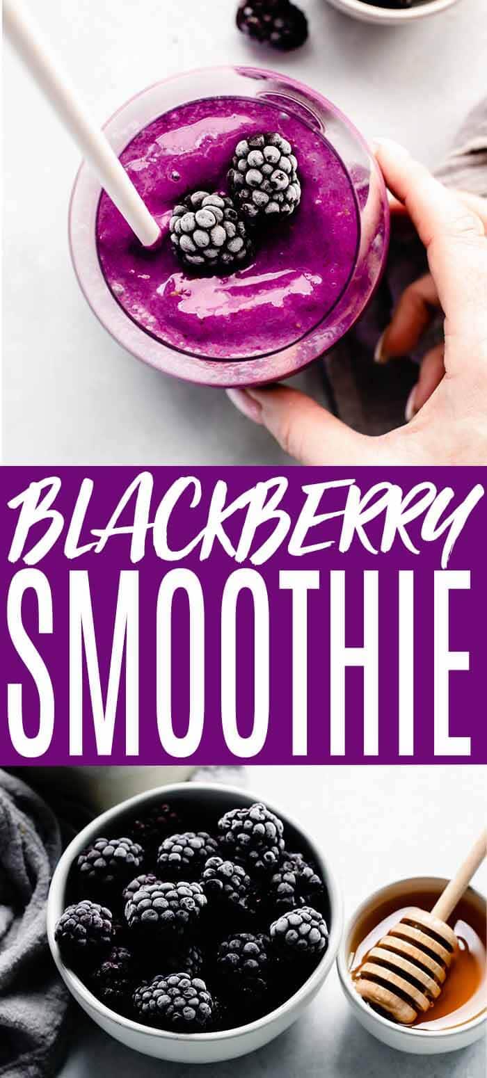 Blackberry Smoothie Recipe (No Banana) Platings + Pairings