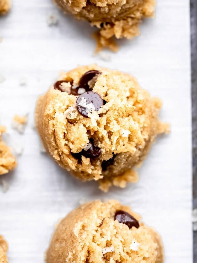 Edible Chocolate Chip Cookie Dough Bites Platings + Pairings