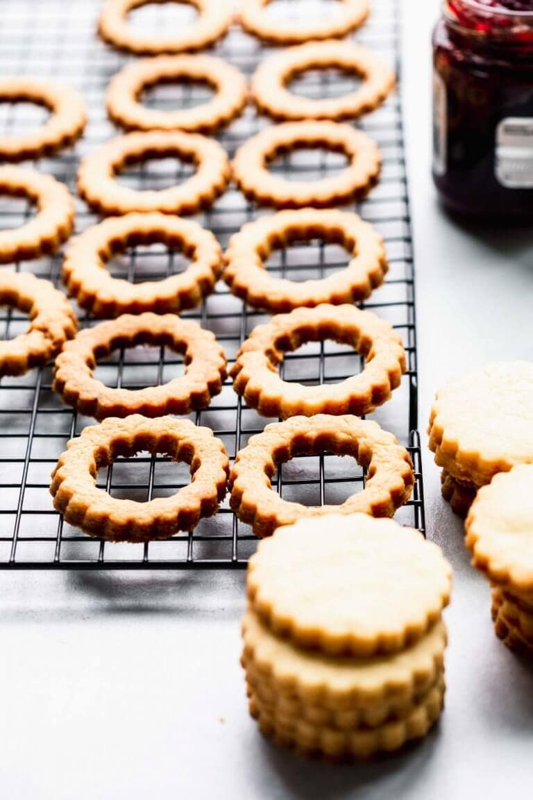 Strawberry Linzer Cookies (Shortbread Jam Cookies)