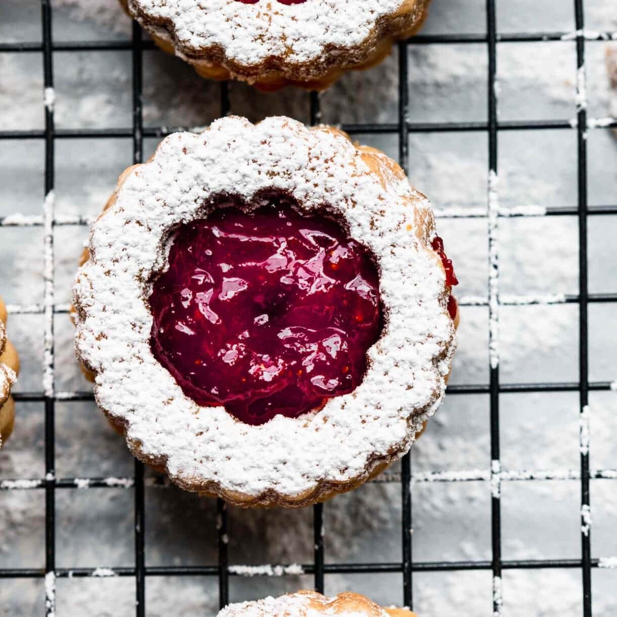 Strawberry Linzer Cookies (Shortbread Jam Cookies)