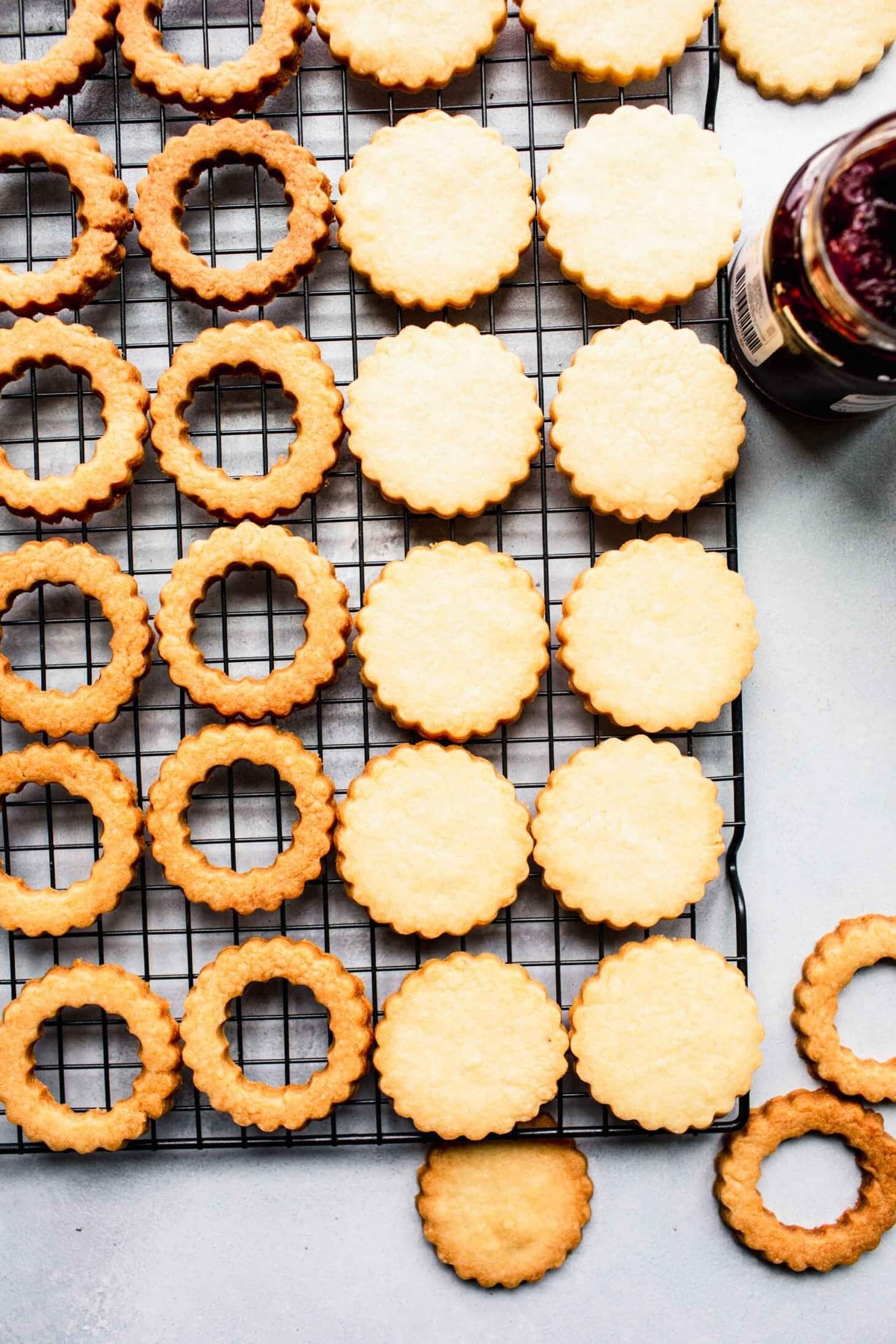 Strawberry Linzer Cookies (Shortbread Jam Cookies)