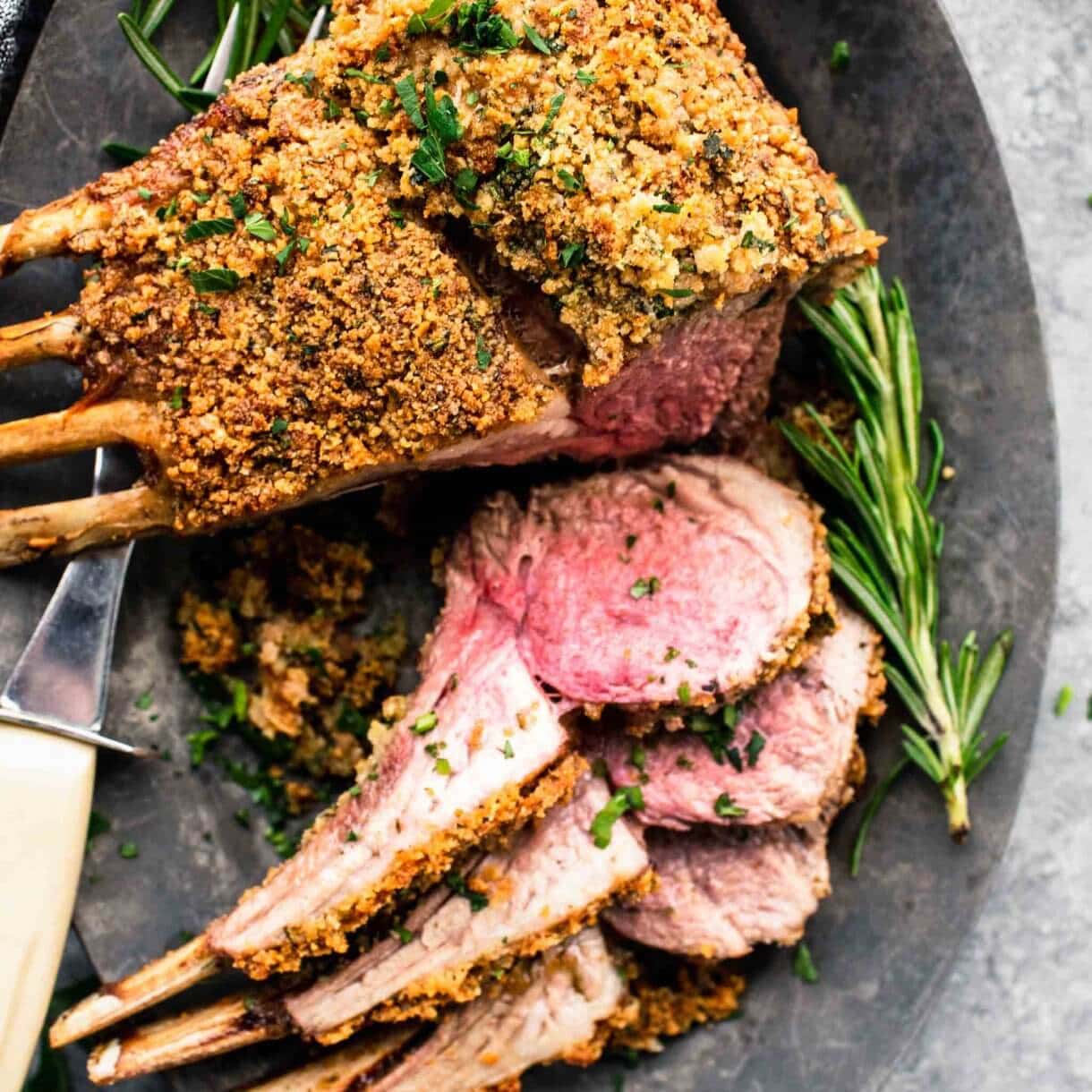 Rack of Lamb with Herb Crust Platings + Pairings