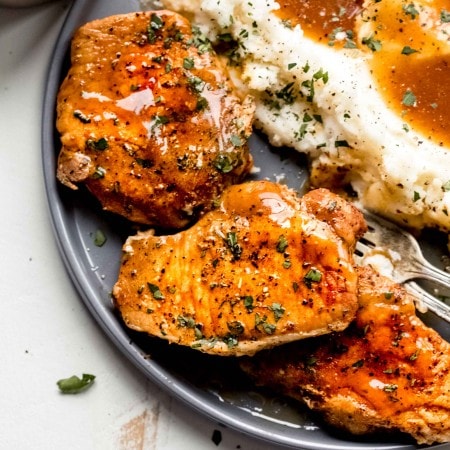 EASY Instant Pot Pork Chops with Gravy (Boneless or Bone-In)