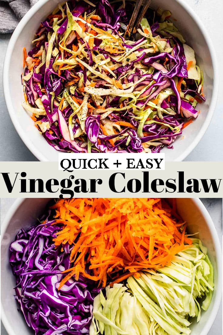 Red Cabbage Coleslaw with No Mayo (Quick + Easy)