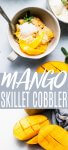 This Mango Cobbler with Cardamom is the perfect easy dessert recipe. Delicious mangoes are topped with a yummy, crisp oat topping that’s absolutely irresistible. It’s perfect right out of the oven topped with ice cream. // recipes // easy // fresh // desserts // video