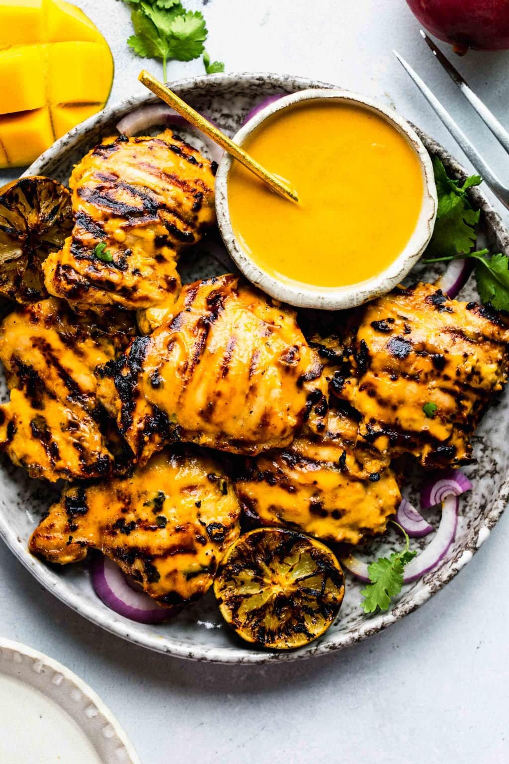 Grilled Mango Lime Chicken Platings + Pairings