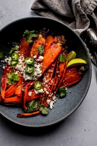 Mexican Roasted Carrots (Elote Style)