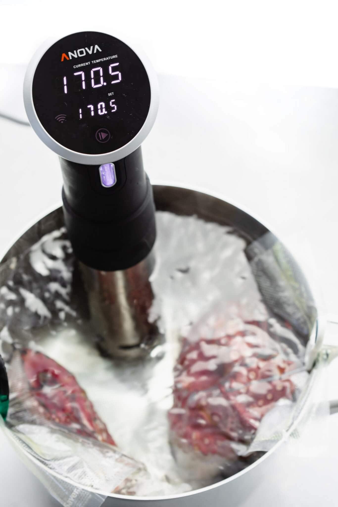 Sous vide set to 170.5 degrees.