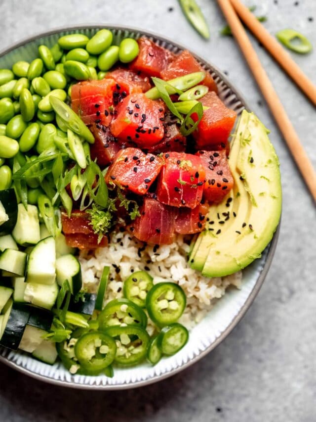 15Minute Poke Bowls (Healthy + Delicious) Platings + Pairings